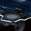 Load image into Gallery viewer, AWE 0FG 21+ Ford F150 Dual Split Rear Exhaust - 5in Chrome Silver Tips - Installation View