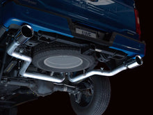 Load image into Gallery viewer, AWE 0FG 21+ Ford F150 Dual Split Rear Exhaust - 5in Chrome Silver Tips - Installation View