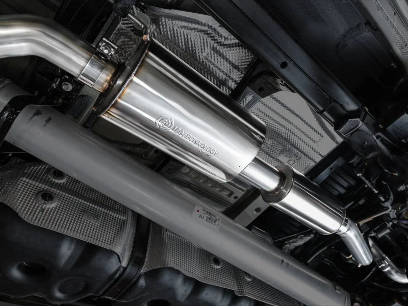 AWE 0FG Exhaust for 3rd Gen Toyota Tundra - BashGuard Only - Side View