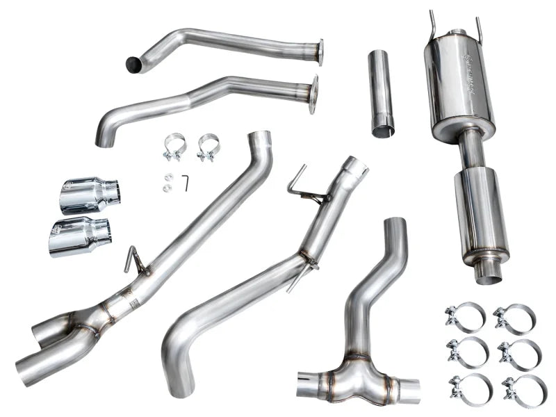 AWE 0FG Exhaust for 3rd Gen Toyota Tundra - Dual Chrome Silver Tips - Additional View 12
