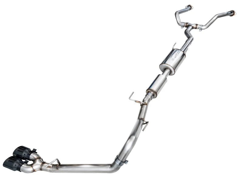 AWE 0FG Exhaust for 3rd Gen Toyota Tundra - Dual Diamond Black Tips - Main Product View