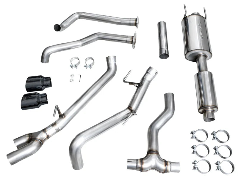 AWE 0FG Exhaust for 3rd Gen Toyota Tundra - Dual Diamond Black Tips - Additional View 14