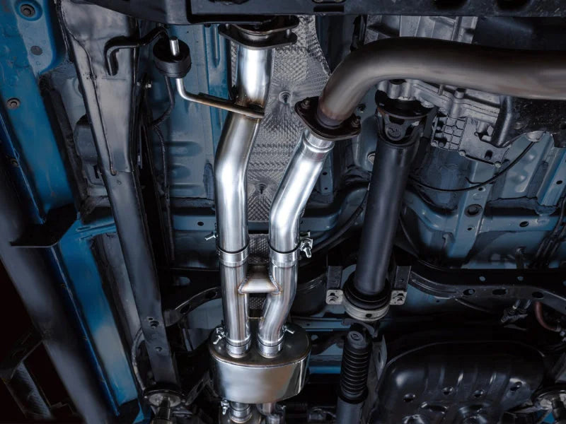 AWE 16-22 Toyota Tacoma 0FG Catback Exhaust w/ BashGuard - Dual Chrome Silver Tips - Additional View 10