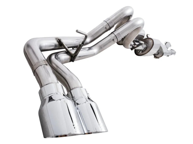 AWE 16-22 Toyota Tacoma 0FG Catback Exhaust w/ BashGuard - Dual Chrome Silver Tips - Additional View 15