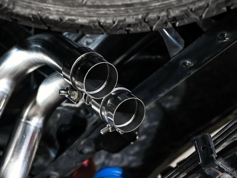 AWE 16-22 Toyota Tacoma 0FG Catback Exhaust w/ BashGuard - Dual Diamond Black Tips - Additional View 12