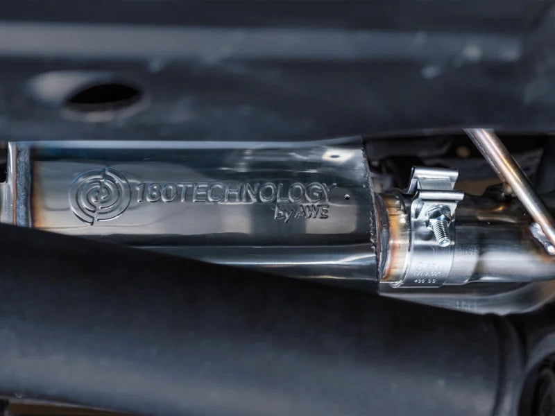 AWE 16-22 Toyota Tacoma 0FG Catback Exhaust w/ BashGuard - Dual Diamond Black Tips - Additional View 13