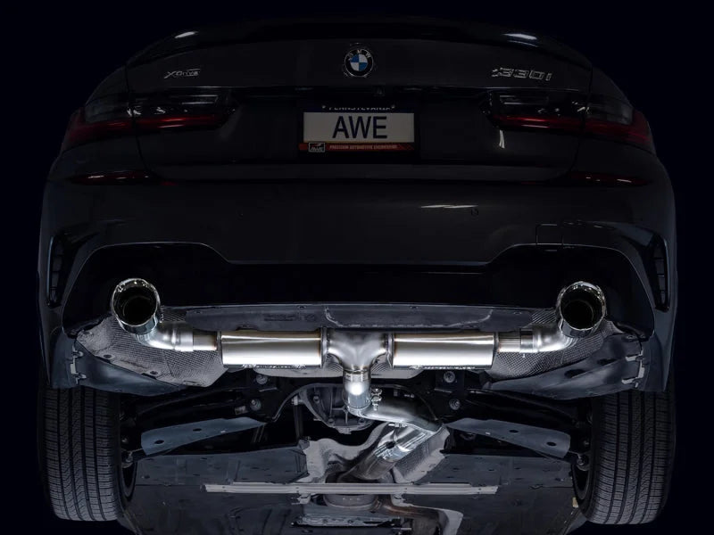 AWE 19-23 BMW 330i / 21-23 BMW 430i Base G2X Touring Axle Back Exhaust - Chrome Silver - Additional View 6