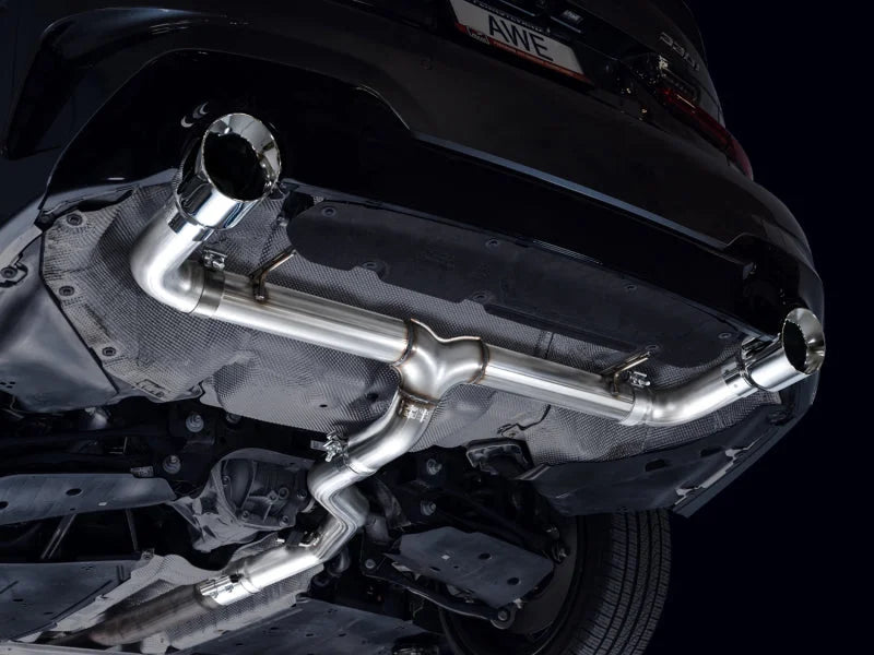 AWE 19-23 BMW 330i / 21-23 BMW 430i Base G2X Track Edition Axle Back Exhaust - Chrome Silver - Additional View 6