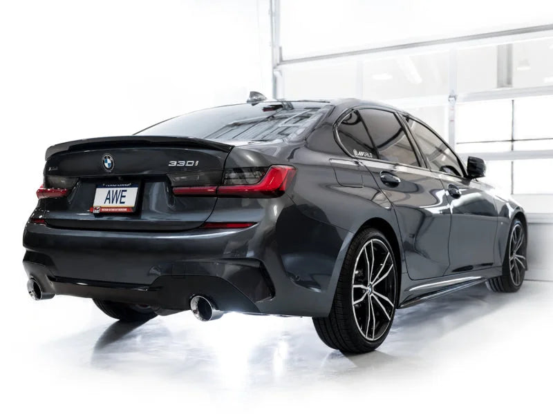 AWE 19-23 BMW 330i / 21-23 BMW 430i Base G2X Track Edition Axle Back Exhaust - Chrome Silver - Additional View 7