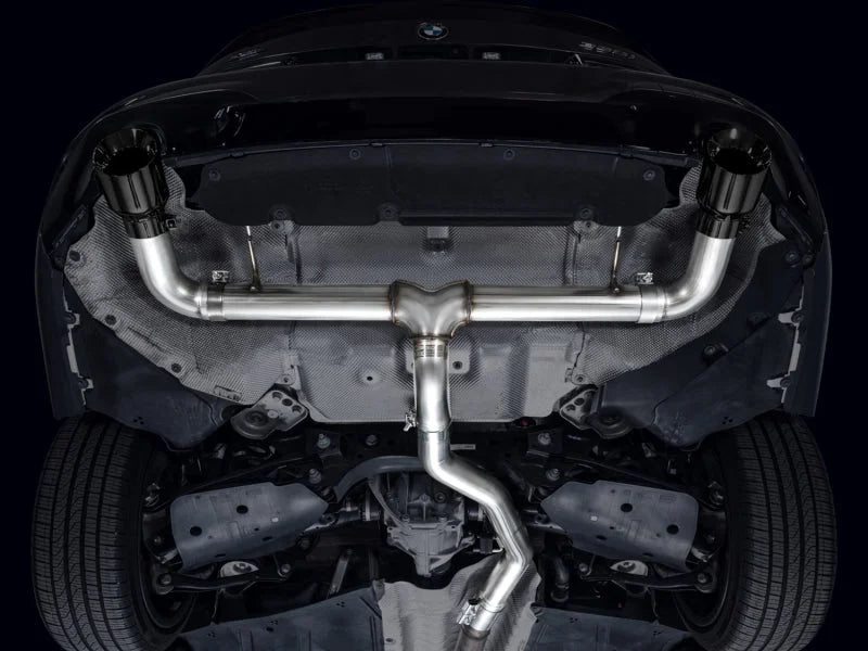 AWE 19-23 BMW 330i / 21-23 BMW 430i Base G2X Track Edition Axle Back Exhaust - Diamond Black - Additional View 5