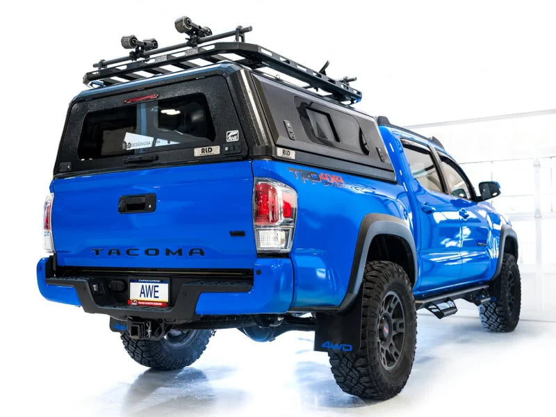 AWE 2016-2022 Toyota Tacoma 0FG Exhaust with BashGuard - No Tips - Side View