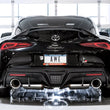 Load image into Gallery viewer, AWE 2020 Toyota Supra A90 Non-Resonated Touring Edition Exhaust - 5in Chrome Silver Tips - Side View