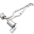 Load image into Gallery viewer, AWE 2020 Toyota Supra A90 Resonated Touring Edition Exhaust - 5in Chrome Silver Tips - Main Product View