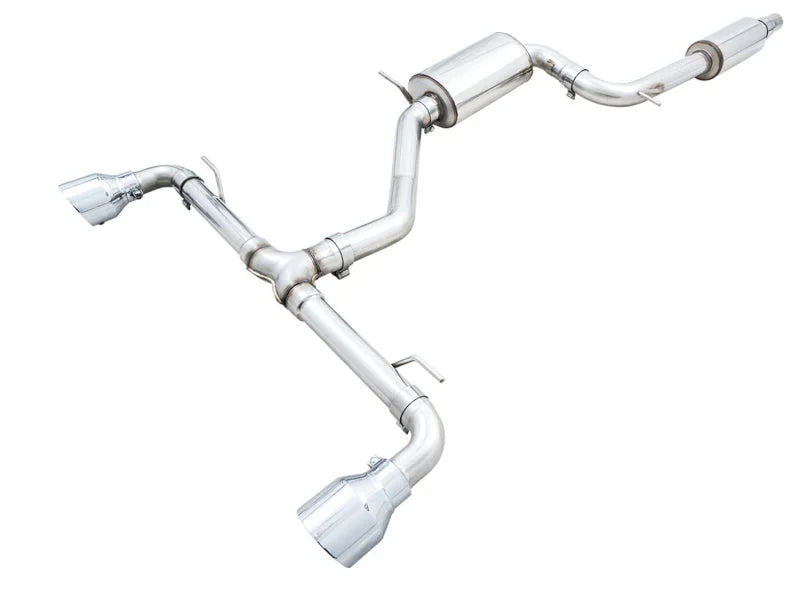 AWE 2022 VW GTI MK8 Touring Edition Exhaust - Chrome Silver Tips - Main Product View