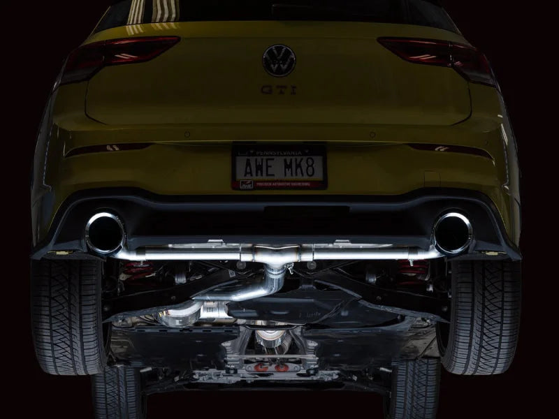 AWE 2022 VW GTI MK8 Touring Edition Exhaust - Chrome Silver Tips - Additional View 6