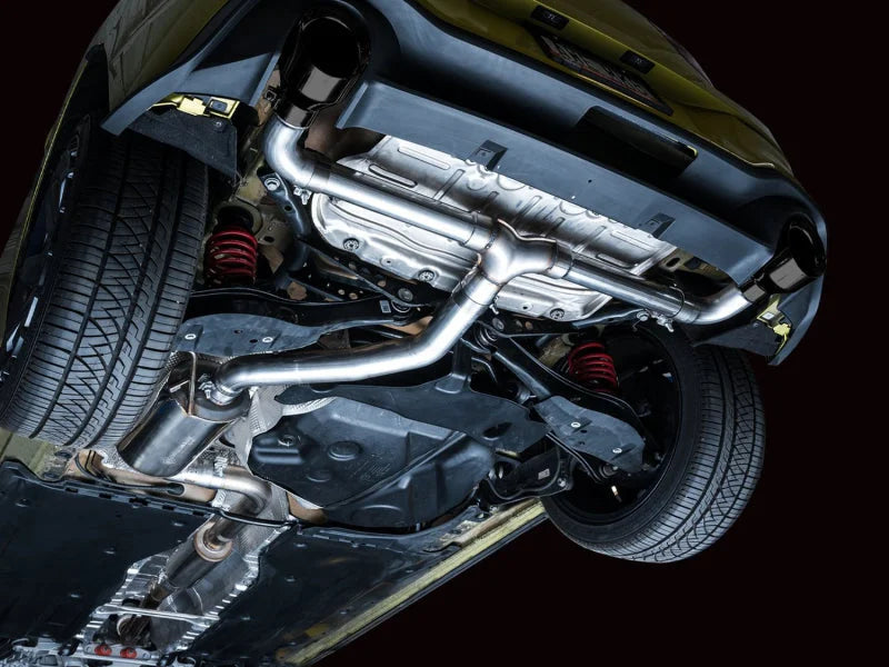 AWE 2022 VW GTI MK8 Touring Edition Exhaust - Diamond Black Tips - Side View