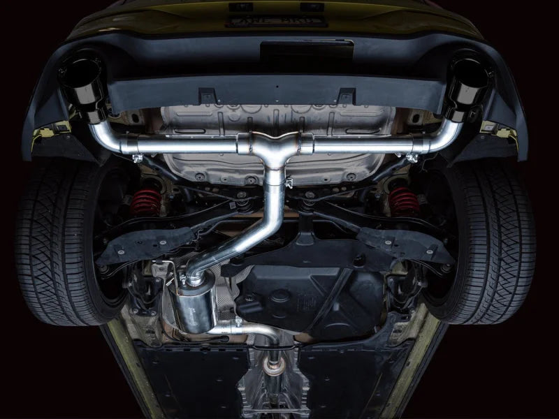 AWE 2022 VW GTI MK8 Touring Edition Exhaust - Diamond Black Tips - Back View