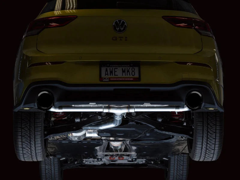AWE 2022 VW GTI MK8 Touring Edition Exhaust - Diamond Black Tips - Additional View 5