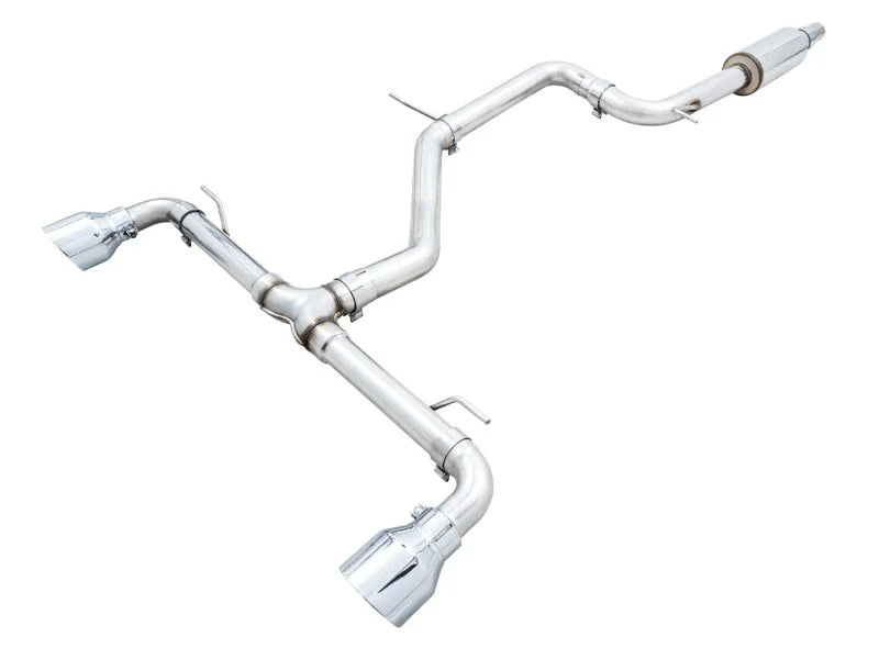 AWE 2022 VW GTI MK8  Track Edition Exhaust - Chrome Silver Tips - Main Product View