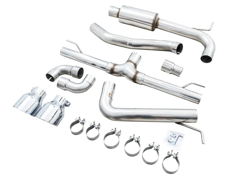AWE 2022 VW GTI MK8  Track Edition Exhaust - Chrome Silver Tips - Additional View 12