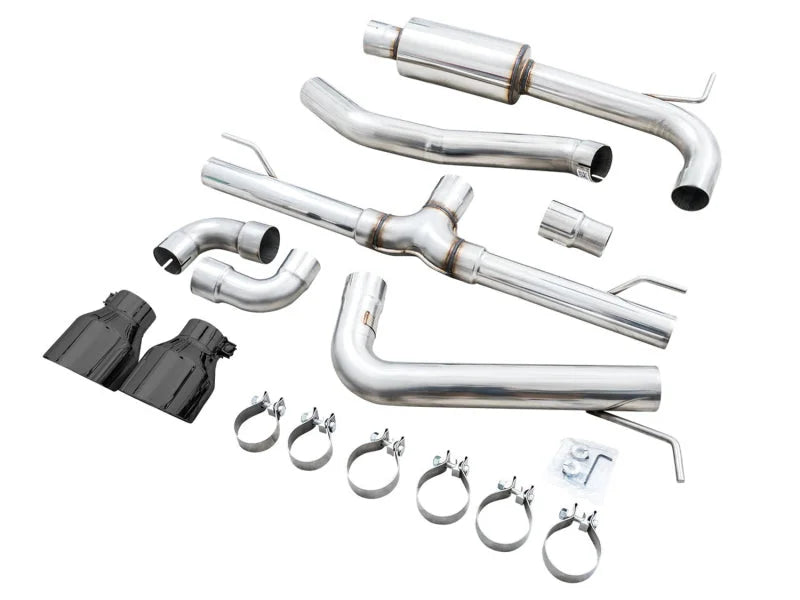AWE 2022 VW GTI MK8  Track Edition Exhaust - Diamond Black Tips - Additional View 10