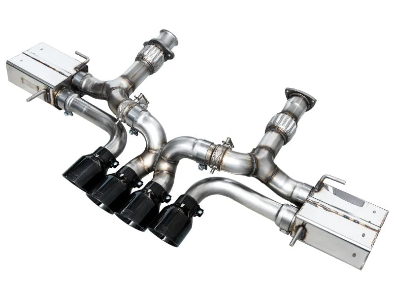 AWE 2023 C8 Corvette Z06 SwitchPath Cat-Back Exhaust - Diamond Black Tips - Main Product View