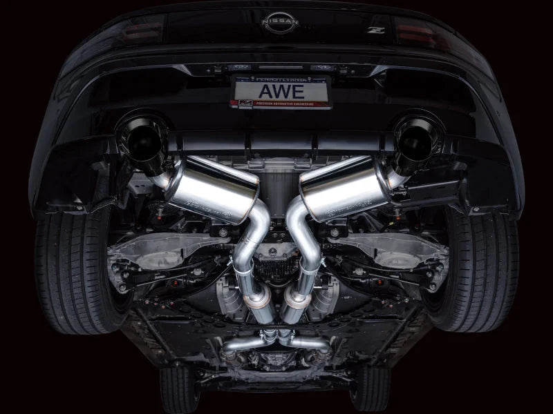 AWE 2023 Nissan Z RZ34 RWD Touring Edition Catback Exhaust System w/ Diamond Black Tips - Additional View 8