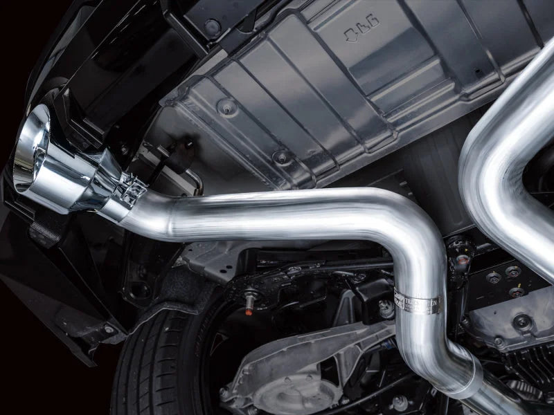 AWE 2023 Nissan Z RZ34 RWD Track Edition Catback Exhaust System w/ Chrome Silver Tips - Installation View