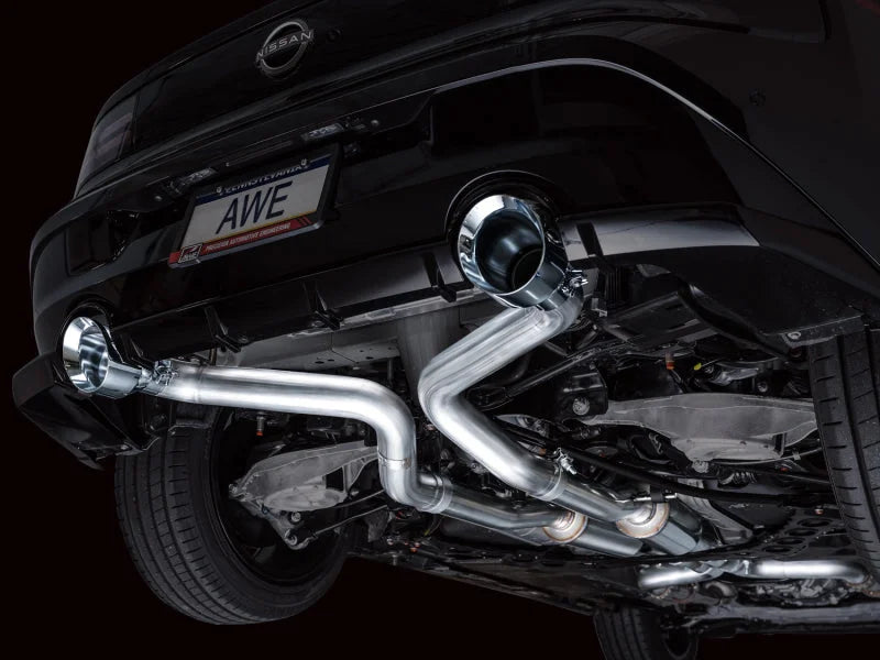 AWE 2023 Nissan Z RZ34 RWD Track Edition Catback Exhaust System w/ Chrome Silver Tips - Additional View 5