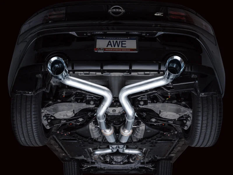 AWE 2023 Nissan Z RZ34 RWD Track Edition Catback Exhaust System w/ Chrome Silver Tips - Additional View 9