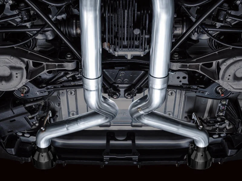 AWE 2023 Nissan Z RZ34 RWD Track Edition Catback Exhaust System w/ Diamond Black Tips - Installation View