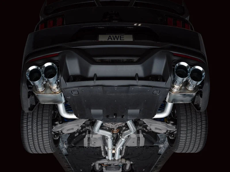 AWE 2024 Ford Mustang Dark Horse S650 RWD SwitchPath Catback Exhaust w/ Quad Chrome Silver Tips - Additional View 5