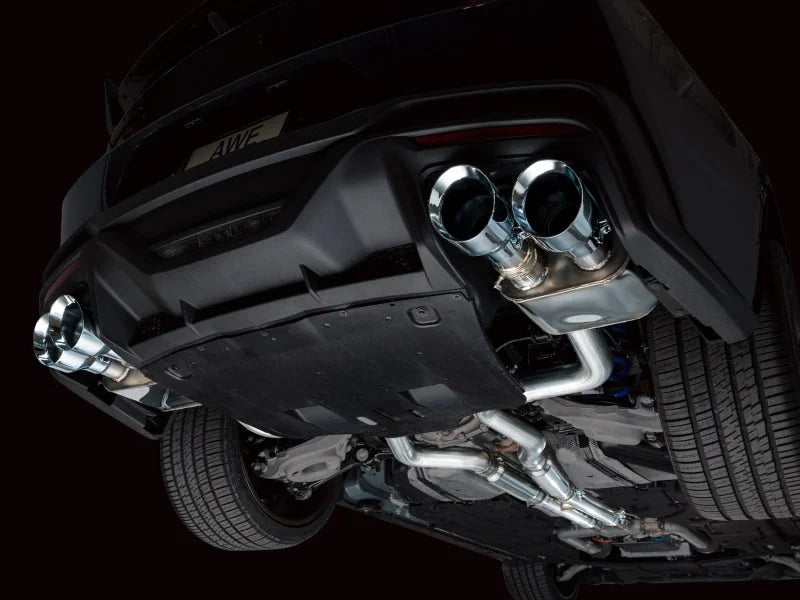 AWE 2024 Ford Mustang Dark Horse S650 RWD SwitchPath Catback Exhaust w/ Quad Chrome Silver Tips - Additional View 6