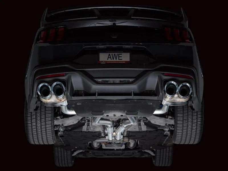 AWE 2024 Ford Mustang Dark Horse S650 RWD SwitchPath Catback Exhaust w/ Quad Chrome Silver Tips - Additional View 9
