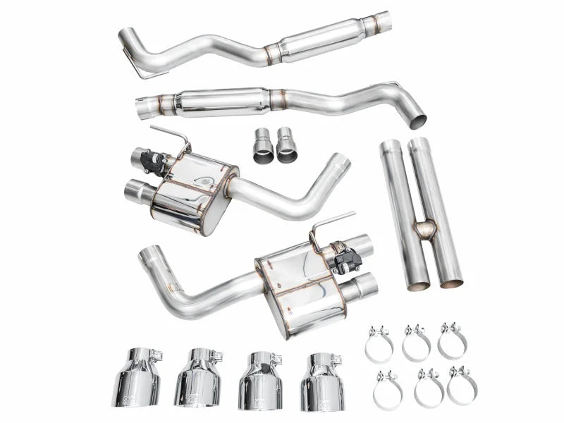 AWE 2024 Ford Mustang Dark Horse S650 RWD SwitchPath Catback Exhaust w/ Quad Chrome Silver Tips - Additional View 13