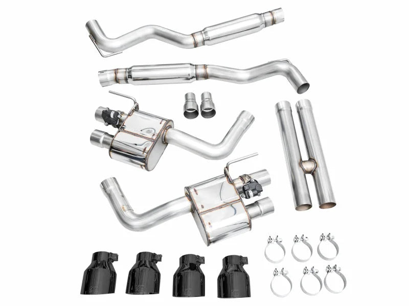 AWE 2024 Ford Mustang Dark Horse S650 RWD SwitchPath Catback Exhaust w/ Quad Diamond Black Tips - Additional View 15