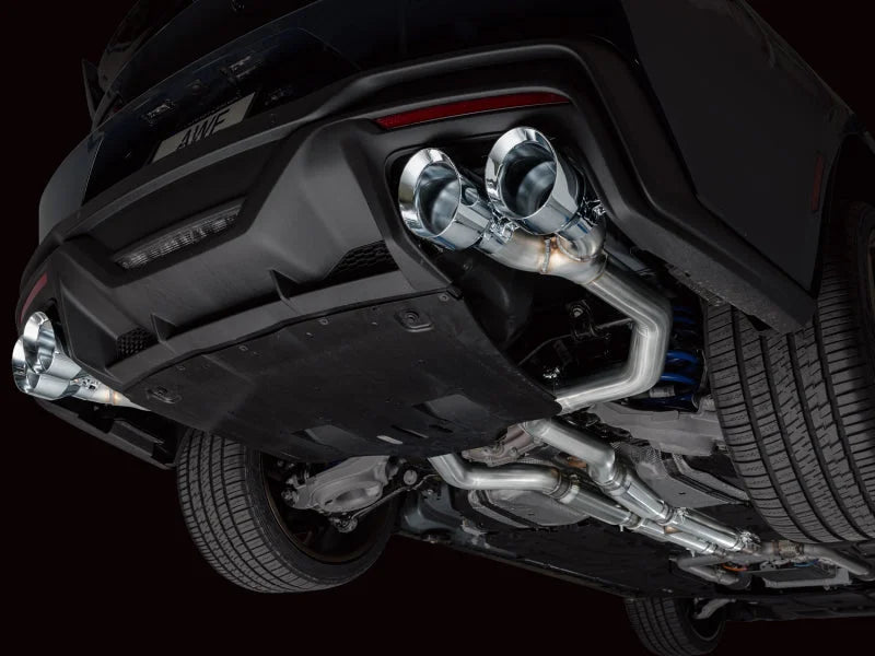 AWE 2024 Ford Mustang Dark Horse S650 RWD Track Edition Catback Exhaust w/ Quad Chrome Silver Tips - Additional View 6