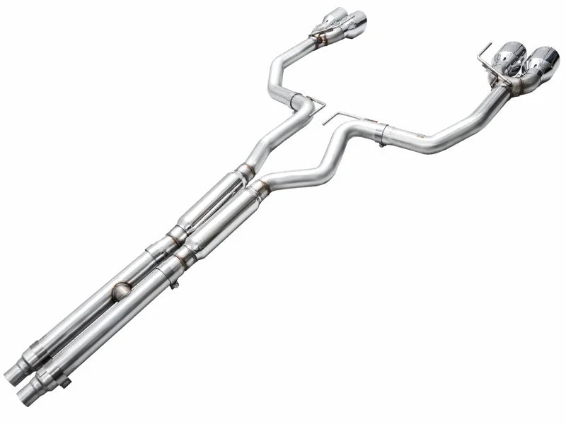 AWE 2024 Ford Mustang Dark Horse S650 RWD Track Edition Catback Exhaust w/ Quad Chrome Silver Tips - Additional View 13