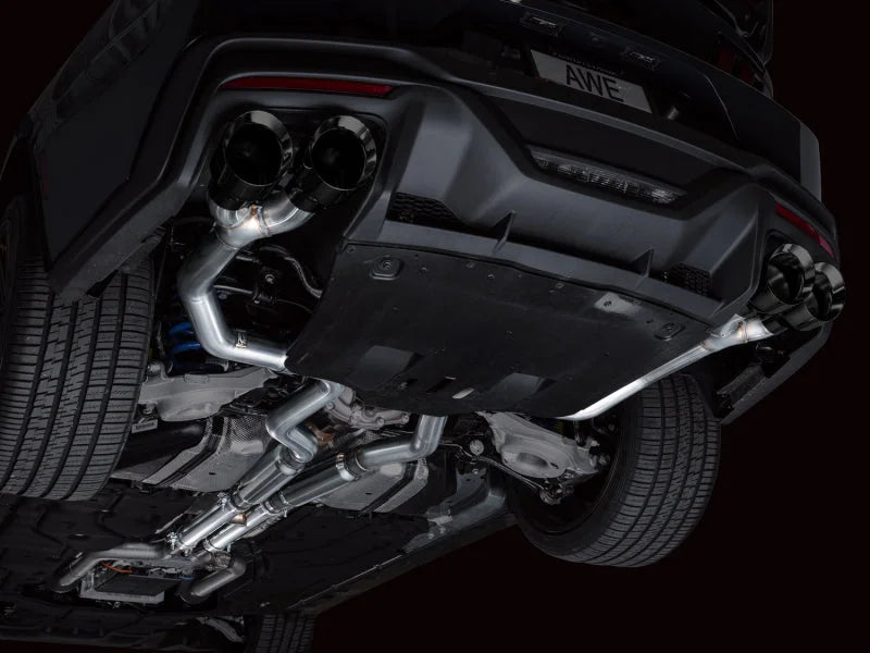 AWE 2024 Ford Mustang Dark Horse S650 RWD Track Edition Catback Exhaust w/ Quad Diamond Black Tips - Additional View 6