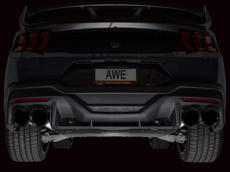 AWE 2024 Ford Mustang Dark Horse S650 RWD Track Edition Catback Exhaust w/ Quad Diamond Black Tips - Additional View 7