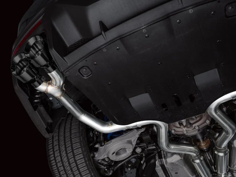 AWE 2024 Ford Mustang Dark Horse S650 RWD Track Edition Catback Exhaust w/ Quad Diamond Black Tips - Additional View 8