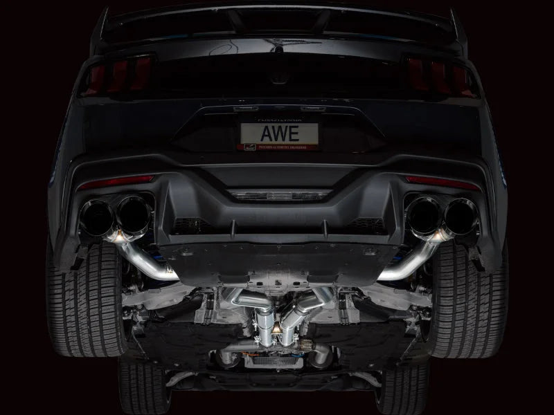 AWE 2024 Ford Mustang Dark Horse S650 RWD Track Edition Catback Exhaust w/ Quad Diamond Black Tips - Additional View 9