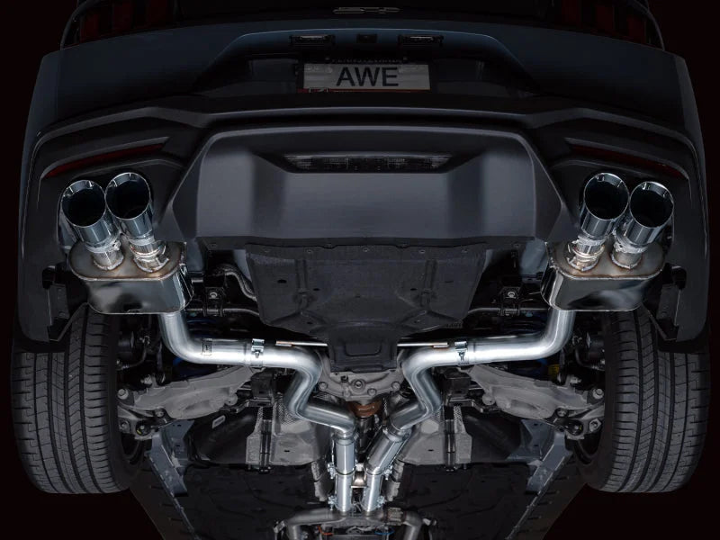 AWE 2024 Ford Mustang GT Fastback S650 RWD SwitchPath Catback Exhaust w/ Quad Chrome Silver Tips - Additional View 5