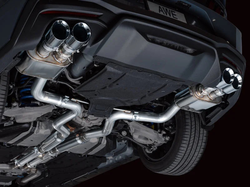 AWE 2024 Ford Mustang GT Fastback S650 RWD SwitchPath Catback Exhaust w/ Quad Chrome Silver Tips - Additional View 8