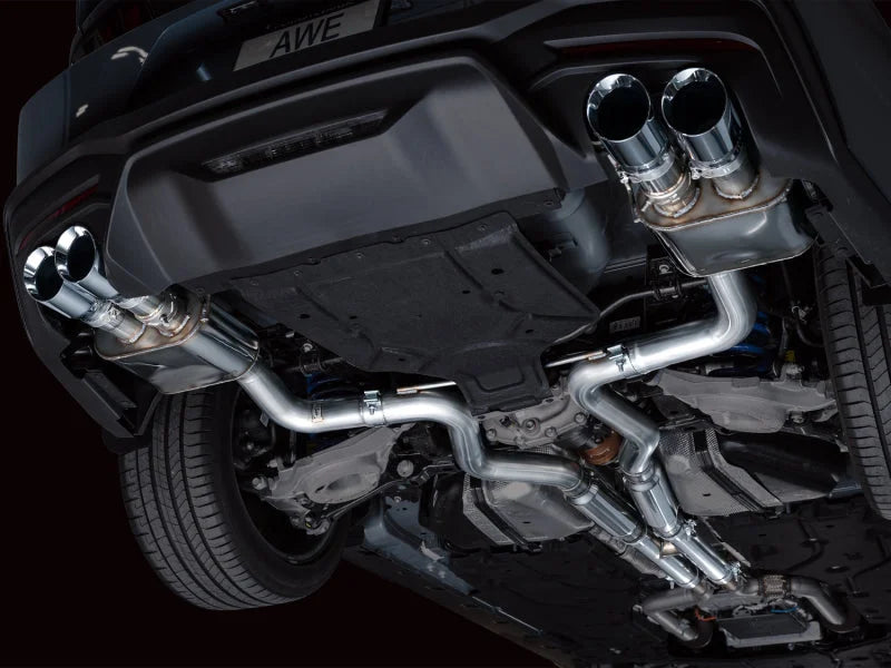 AWE 2024 Ford Mustang GT Fastback S650 RWD SwitchPath Catback Exhaust w/ Quad Chrome Silver Tips - Additional View 12