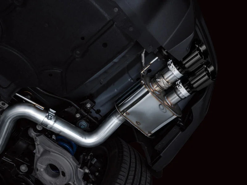 AWE 2024 Ford Mustang GT Fastback S650 RWD SwitchPath Catback Exhaust w/ Quad Diamond Black Tips - Back View