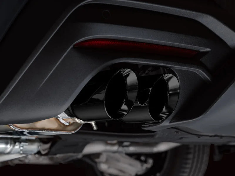 AWE 2024 Ford Mustang GT Fastback S650 RWD SwitchPath Catback Exhaust w/ Quad Diamond Black Tips - Installation View
