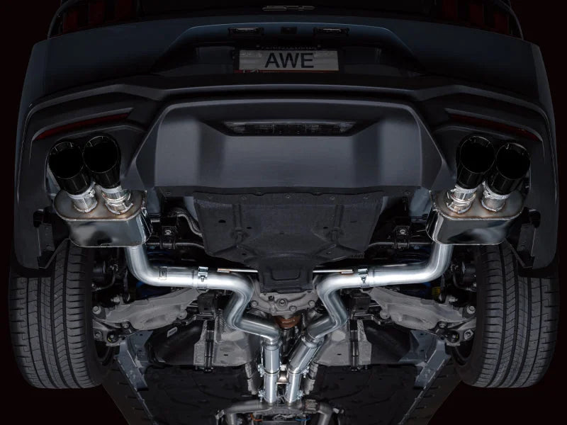 AWE 2024 Ford Mustang GT Fastback S650 RWD SwitchPath Catback Exhaust w/ Quad Diamond Black Tips - Additional View 10