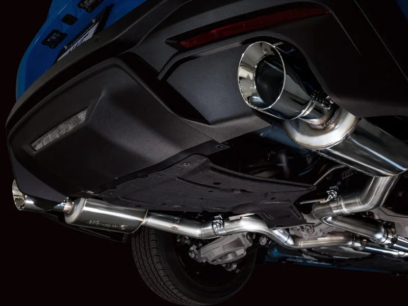 AWE 2024 Ford Mustang GT Fastback S650 RWD Touring Catback Exhaust w/ Dual Chrome Silver Tips - Back View