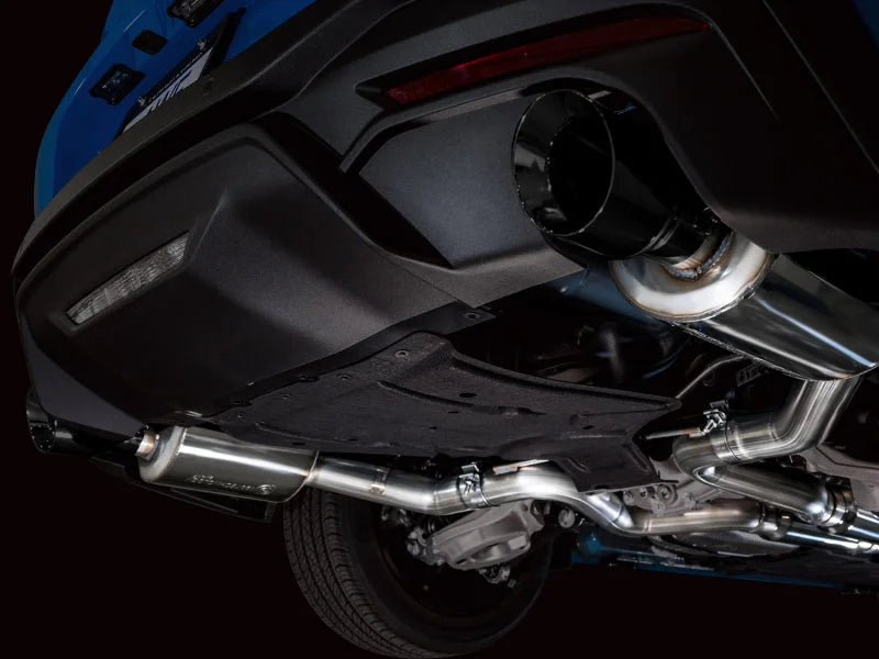 AWE 2024 Ford Mustang GT Fastback S650 RWD Touring Catback Exhaust w/ Dual Diamond Black Tips - Side View